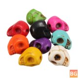 Gemstone Skull Beads with Charms - 30 PCS