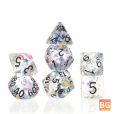 3Pcs Galaxy Polyhedral Dice Resin Mirror Dices Set for Role Playing Board Party Table Game