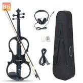 Electric Violin with Connecting Line Earphone and Case