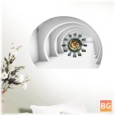 3D Art Wall Clock with Clock Stickers