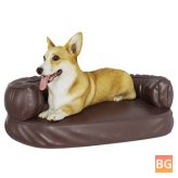 Dog Bed with Foam and Memory Foam 60x42 cm