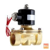 110V Electric Solenoid Valve for Water Air Gas - Brass
