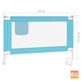 Toddler Bed Rail in Fabric Blue