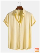 Short Sleeve Button-Up Shirt for Men