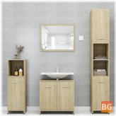 Sonoma Oak Bathroom Furniture Set with Chipboard