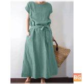 Knotted Cotton Dress