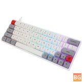 SK64S Bluetooth Mechanical Gaming Keyboard with RGB Backlight and Gateron Optical Switches