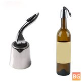 KC-SP002 1pc Stainless Steel Wine Vacuum Bottle Stopper - Red