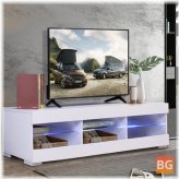 Woodyhome TV Stand with Lights - 6 Open Layers