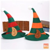 Elf Cosplay Hat with Stripes and Earrings