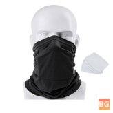 Adult Face Mask with 5 pcs PM2.5 Filters - scarf bandana head motorcycle riding neck gaiter