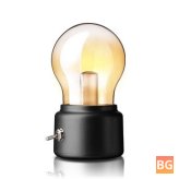 Mini Desktop Light Bulb with USB Charging Port and Shape of Retro Bulb