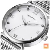 Ladies Wristwatch With Quartz Movement, Full Steel, Elegant Design