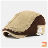 Contrast colored hat for men - hat with a brim and a letter pattern