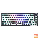 67 Keys Mechanical Keyboard with 3.0/5.0+2.4G Wireless and Type-C Wired Hot-Swappable 3/5-Pin Switch Programmable RGB Backlit Keyboard Kit