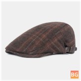 British-Style Casual Warm Thermal Flat Hat Forward Hat