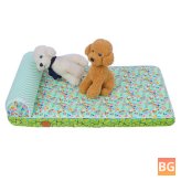 Large Dog Bed with Soft Waterproof Pet Sleeping Mat - Multicolor
