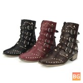 Cowgirls Booties with Rivet at the Top