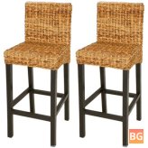 2 pc Bar Stool with Back