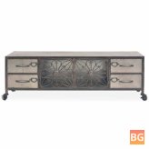 TV Cabinet with Silver finish