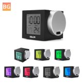 Digital LED Projection Alarm Clock with Snooze Weather Function - 7 Colors