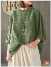 Round Neck Blouse with Long Sleeve