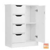 Bathroom Cabinet with File Storage - One Door - Four Drawers - Moisture-proof