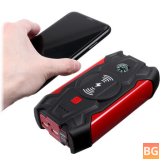 39800mAh Jump Starter with Wireless Charger, USB Ports, and Flashlight