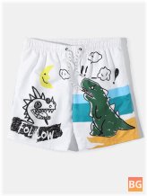 Beach Board Shorts - Mens - Lined - Breathable - Thin - Graphic - Print - Mesh
