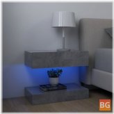 TV Cabinet with LED Lights - Gray 23.6