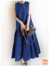 Maxi Dress for Women - Solid Color
