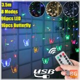 Wedding Party LED Curtain Lights - 8 Modes with Remote Control - Waterproof - USB - Plug in