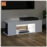 TV Cabinet with LED Lights - White 35.4