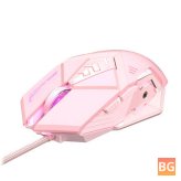 INPHIC PW5P Wired Gaming Mouse - Pink/Black