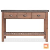 Console Table with Table Top and Wood Frame