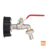 IBC Tank Adapter - S60X6 to 1/2'' Lever Brass Garden Tap Hose Connector