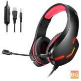7.1 3.5mm Wired Headset with LED Light and Mic for PS4 Xbox PC Laptop Gamer