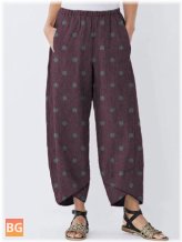 Women's Casual Pants with Polka Dots