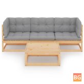 Garden Lounge Set - Solid Pinewood