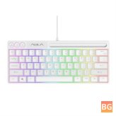 AULA RGB Gaming Keyboard - 61 Keys, Membrane, USB, Phone Slot, Space Saving Design