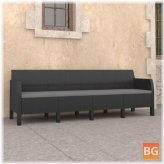 4-seater Sofa with Cushions Anthracite