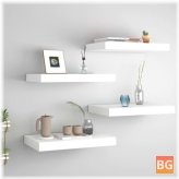 Wedge Shelf with Storage - 15.7