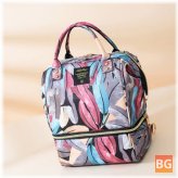 Women's Backpack with Patchwork Design