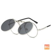 Vintage Sunglasses with Metal Frame and Hinge