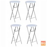 4-Piece Bar Tables with MDF White