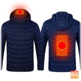 Winter Warm Hooded Jacket with IR Heating - Long Sleeve