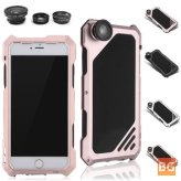 4 In 1 Waterproof Case for iPhone 6 / 6s Plus - Wide Angle Macro Camera Lens