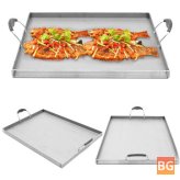 Griddle with Stainless Steel Top - BBQ Grill Heat Distribution Stoves