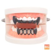 Hollow Metal Geometric Denture Grillz Teeth Jewelry Set - 4 Colors
