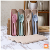 3-Piece Tableware Set with Fork and Spoon